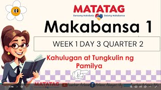 Makabansa 1 Week 1 Day 3 Quarter 2 Matatag [upl. by Adaline]