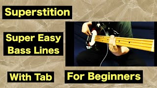 【055】Super Easy Bassline Superstition for Beginners [upl. by Anagnos]