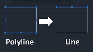 How to Convert Polyline to Line in AutoCAD [upl. by Claudelle184]