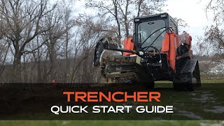 Skid Steer Trencher Quick Start Guide Skid Pro [upl. by Moreen]