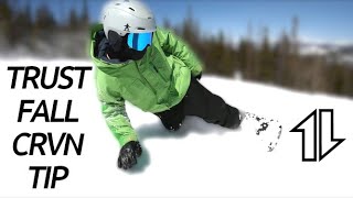 Snowboard Carving Tip with Kristin and Emily TRUST FALL [upl. by Primavera346]