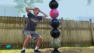 Stacking Bowling Balls Challenge  Thats Amazing [upl. by Fagaly]