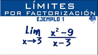 Solución de límites por factorización  Ejemplo 1 [upl. by Libys924]