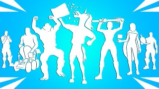 Top 50 Legendary Fortnite Dances amp Emotes Flake Shake Monkey Mosh Sideways Shift Charlotte [upl. by Tiffi]