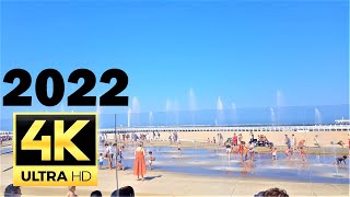 Oostende 🇧🇪 4K 60fps 🇧🇪 walk trainstation to beach 4K UHD 2022 Ostend [upl. by Werdnaed742]