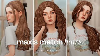 best maxis match hairs  the sims 4  contenido personalizado haul  cc links [upl. by Zollie]