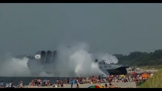 Exclusive Video Of 555 Ton Russian Navy Hovercraft Lands On Busy Beach HD Full Footage [upl. by Ladin]