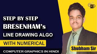 Lec45 Step By Step Bresenhams Line Drawing Algorithm with Numerical in Hindi [upl. by Anerbes632]