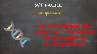 SVT FACILE  Tale spé  La complexification des génomes  transferts horizontaux et endosymbioses [upl. by Windham]