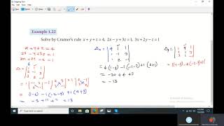 12bm 1 22 example solve the equations by Cramers rule [upl. by Tully73]