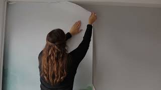 How to hang a peel and stick wallpaper with HappyWall [upl. by Eceinwahs]