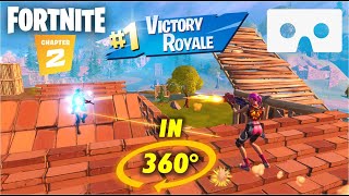 Fortnite in 360°  Victory Royale Gameplay in VR 360  Fortnite Chapter 2 [upl. by Benoite]