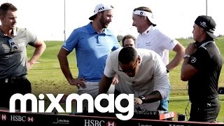 Reggie Yates DJing with golf stars at Abu Dhabi HSBC Championship [upl. by Tager]