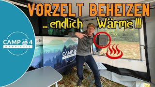 Vorzelt beheizen Camping im Herbst und Wintercamping mit Heizgerät [upl. by Christel]