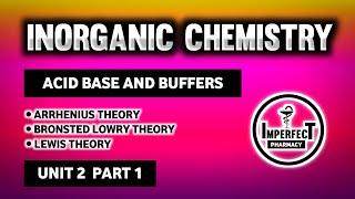 Acid Base And Buffers  Theories Of Acid And Base  Pharmaceutical Inorganic Chemistry  B Pharma [upl. by Pearlman]