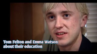 Tom Felton and Emma Watson about Their Education [upl. by Nahtaoj]