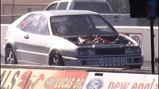 Turbo VR6 Corrado Stock Block amp Ridiculous Trap Speed  106 at 139 MPH Sounds Awesome [upl. by Anonyw421]