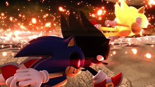 Dark Super Sonic VS SonicEXE VS Fleetway Super Sonic  Part 4 Animation ソニック v ソニック [upl. by Rabbi]