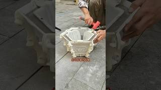 Homemade Cement flower 🌼 pot  how to make Cement flower pot at home shorts part 563 [upl. by Oiled]