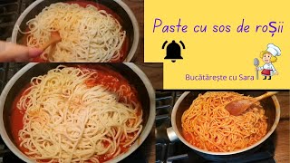 Spaghetti cu sos de roșiiPaste rapide și ușor de făcut cu doar câteva ingrediente [upl. by Anailli725]