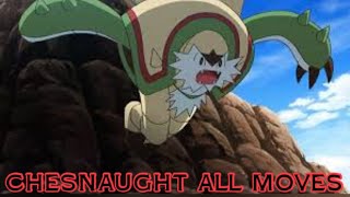 Chesnaught All Attacks amp Moves Pokemon [upl. by Massiw]