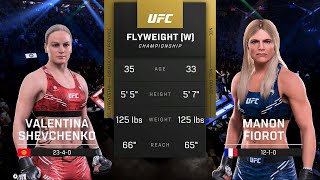 Valentina Shevchenko vs Manon Fiorot Full Fight  UFC 5 Fight Night [upl. by Nylarej480]