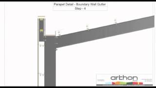 Arkhon Panel Parapet Detail Boundary Wall Gutter [upl. by Gladdie]