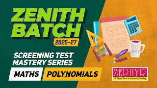 ZENITH BATCH 202527  SCREENING TEST MASTERY SERIES [upl. by Dearr326]