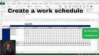 How to create a work schedule in Excel [upl. by Wilde]