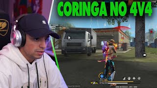 CORINGA JOGANDO CONTRA SQUAD NO FREE FIRE emulador [upl. by Irok]