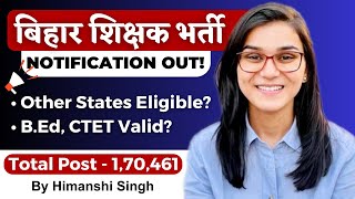 BPSC Teacher Notification Age Eligibility Syllabus by Himanshi Singh [upl. by Rayford]