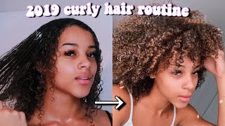 MY 2019 UPDATED CURLY HAIR ROUTINE  Azlia Williams [upl. by Anastasius24]