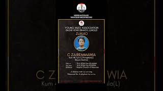 CZAIREMMAWIA  MIZORAM ZUALKO  14TH NOV 2024 [upl. by Naghem]