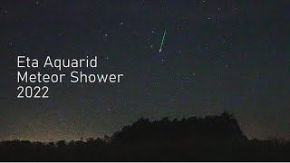 Eta Aquarid Meteor Shower 2022  shooting stars in real time  Eta Aquariden Sternschnuppen [upl. by Moser]