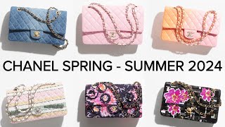 CHANEL SPRINGSUMMER COLLECTION 2024 ❤️ CHANEL FLAP BAGS [upl. by Anatsirhc]