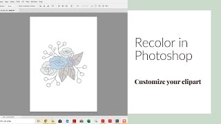 How to recolor clipart  an easy way to recolor in Photoshop [upl. by Eugaet]