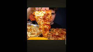 Extra cheese margarita pizza and cheesy pasta mukbang eatingshow eating cheesyburger [upl. by Baum]