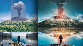 How to Turn Stock Photos Into a Piece of Art  Volcano PhotoManipulation Tutorial [upl. by Akeihsat938]