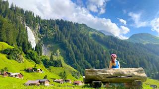 Walking to Stäubifall Waterfall Switzerland [upl. by Aerdnek681]