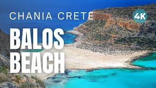 CRETE Best Beaches BALOS BEACH amp LAGOON in CHANIA GREECE Travel Video 4K [upl. by Etteuqram631]