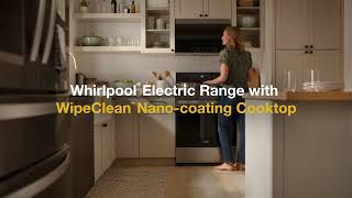 Whirlpool Electric Range WipecleanTM Coating Feature Video [upl. by Emyaj]