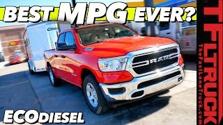 2020 Ram 1500 EcoDiesel You Wont Believe the MPG We Got Towing amp Empty [upl. by Madonna]