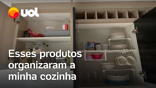 Kit de organizadores acabaram com a bagunça na minha cozinha [upl. by Hairahs929]