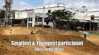 Zian on a 50cc vs 6585cc Class at Manolo Fortich Mx Competition [upl. by Nidak]