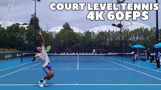 Felix Auger Aliassime Court Level Practice  Australian Open 4K 60FPS [upl. by Htes]