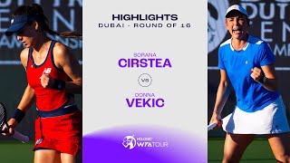 Sorana Cirstea vs Donna Vekic  2024 Dubai Round of 16  WTA Match Highlights [upl. by Roche860]