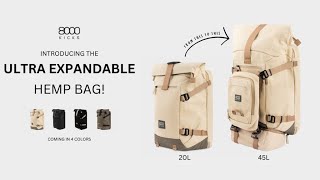 8000Kicks Revolutionizing Travel with a 3in1 Hemp Backpack [upl. by Charin]