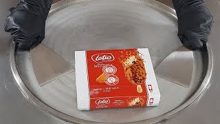 lotus speculoos ice cream rolls  make satisfying lotus rolled ice cream  ASMR  ice cream rolls [upl. by Gasser784]