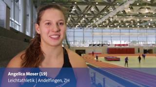 Sporthilfe NachwuchsPreis 2016 Angelica Moser Stabhochsprung [upl. by Annavas612]