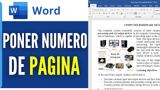 Como Poner Numero De Pagina En Word 2024 [upl. by Odlaniger560]